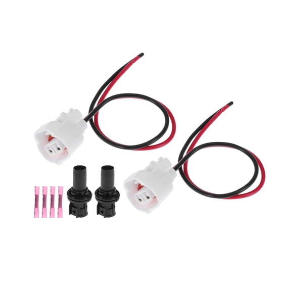 Side Marker Light Socket Wiring for Toyota 4Runner 2013-2017 No.9007560077 Lamp Bulb Pigtail Connector Harness Pre-Wired Plug Heat Shrink Tubing