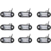 Side Marker Lights, 10pcs 2LED Car Marker Lights Car Side Indicators Lights 12V 24V Front Rear Side Light Position Lamps for Truck Lorry