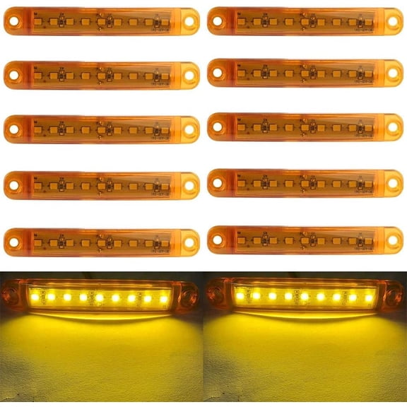 Side Marker Lights, 10pcs Car Marker Lights Car Side Indicators Lights 9SMD LED Front Rear Side Light Position Lamps 12V for Auto Camper Van Truck Lorry