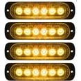 thumbnail image 1 of Side Marker Lights, 4PCS 6LED Car Marker Lights Car Side Indicators Lights 12V 24V Front Rear Side Light Position Lamps for Truck Trailer, 1 of 8