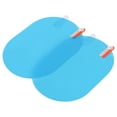 thumbnail image 1 of Side Mirror Film, Rainproof Sticker Blue Side Mirror Rain Guard Oval Rearview Mirror Rain Film, For Car Trucks, 1 of 6