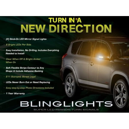 Side Mirror LED Turnsignal Lights Blinker Lamp Addon For Toyota Rav4