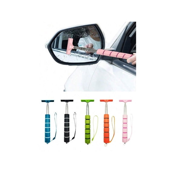 Side Mirror Squeegee Car Mirror Squeegee Retractable Car Rearview Mirror Wiper Car Rearview Mirror Wiper Retractable,Pink