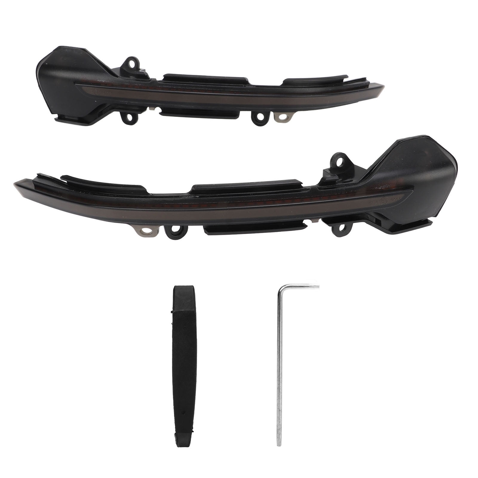 Side Mirror Turn Signal Light Smoked Black Transparent Shell Yellow