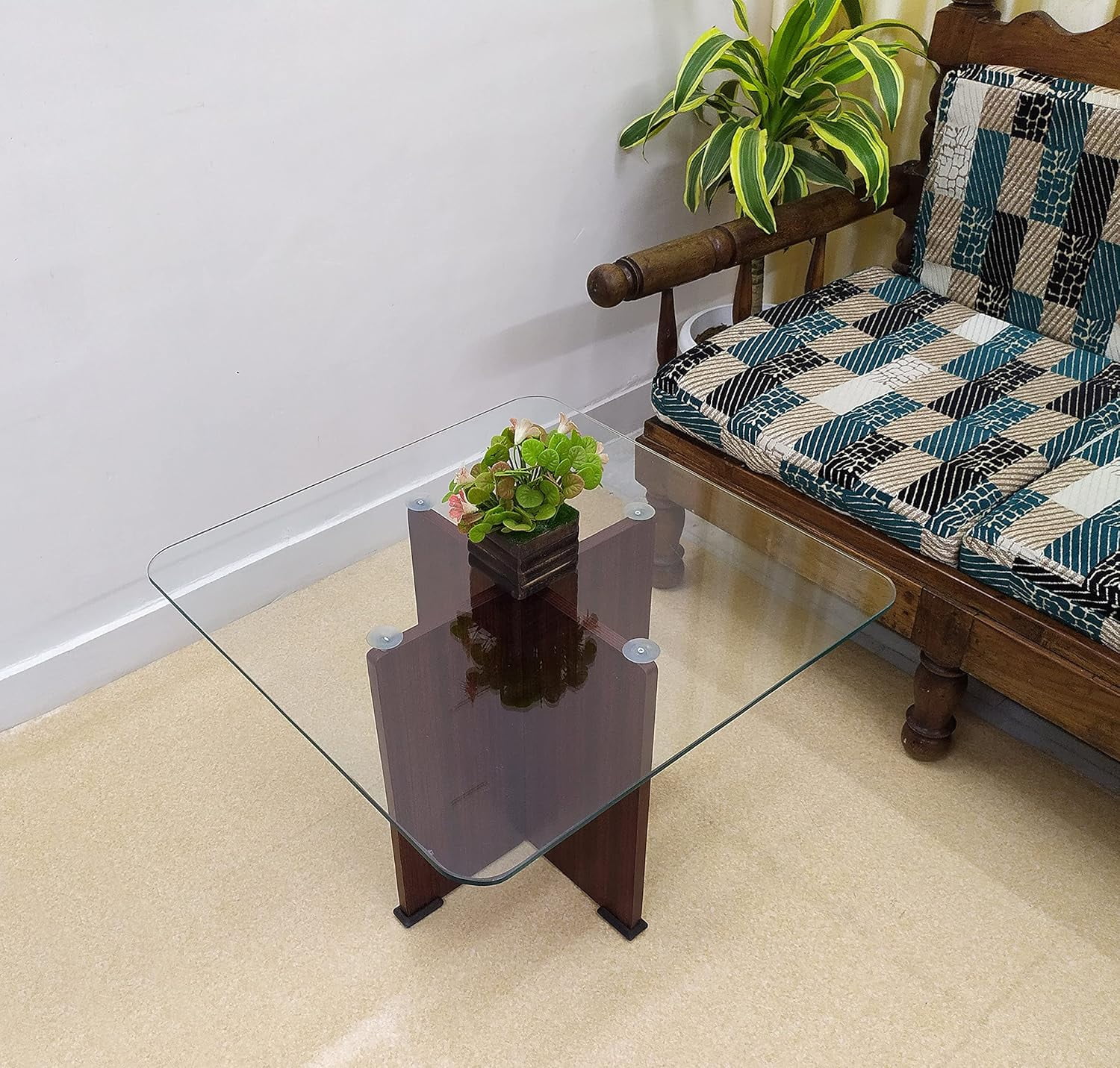 Both Side Modern Laminated MDF Board Wood Strong Base with Square ...
