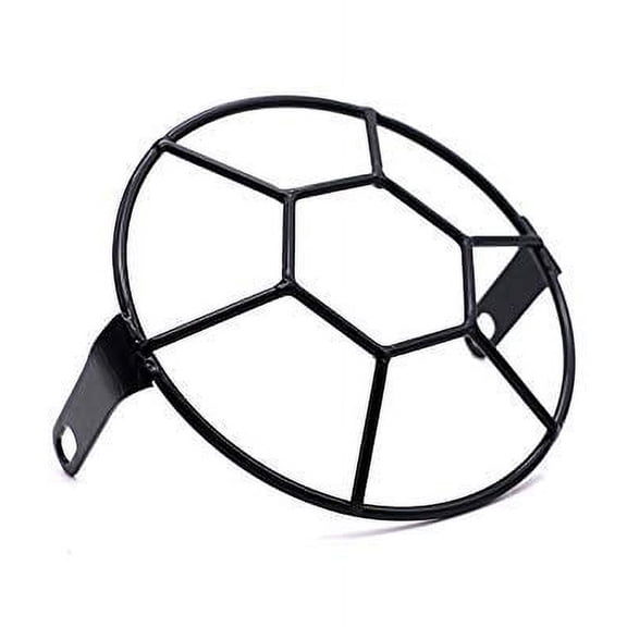 Side Mount Headlight Metal Football Mask Cover Cafe Racer Bike Cruiser Custom VT