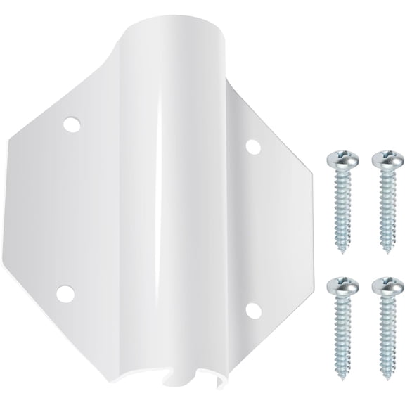 Side Mount Holder Bracket Accepts a 1" Pole, Metallic Duty Mounting Bracket for Outdoor railings, House porches, Walls, courtyards, Yards, Roofs, Wooden Stakes Other Wooden Walls