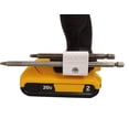 thumbnail image 1 of Side Mount MAGNETIC Bit Holder for Dewalt 20V or Craftsman V20 Drill or Driver - 2 Slot Pass Thru White - Galactic Gadgets, 1 of 9