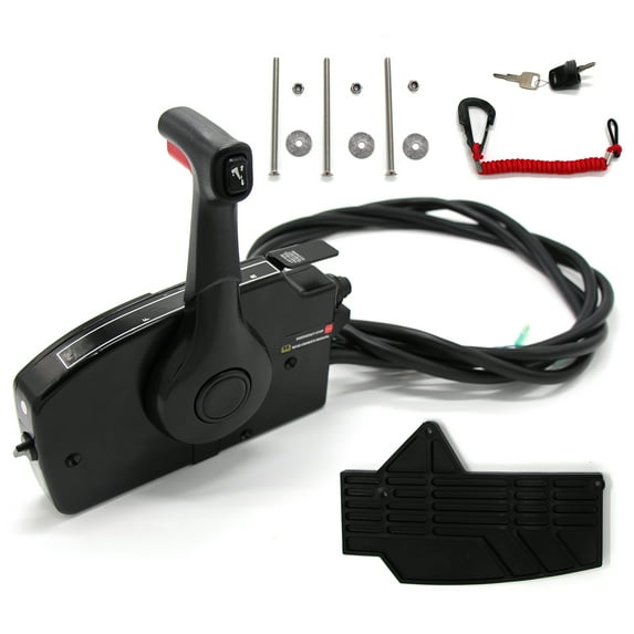 Side Mount Remote Control Box for Outboard Engine With 8Pin 15Ft Harness Mercury 881170A15