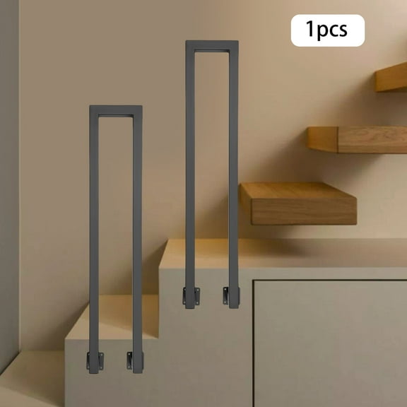 Side Mount Stair Railing, Hand Rail Guardrail, Decorative Railing 85*20cm Black