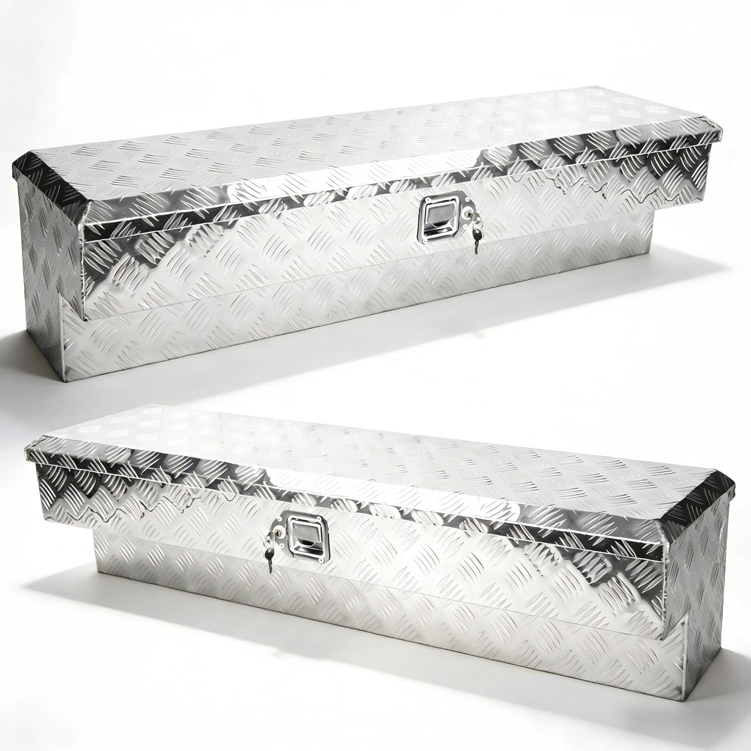 Side Mount Tool Box 2 Pack, Aluminum Pickup Truck Side Tool Box Storage ...
