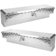 thumbnail image 1 of Side Mount Tool Box 2 Pack, Aluminum Pickup Truck Side Tool Box Storage ToolBox with Lock and Keys, Black (Pack of 2), 1 of 7