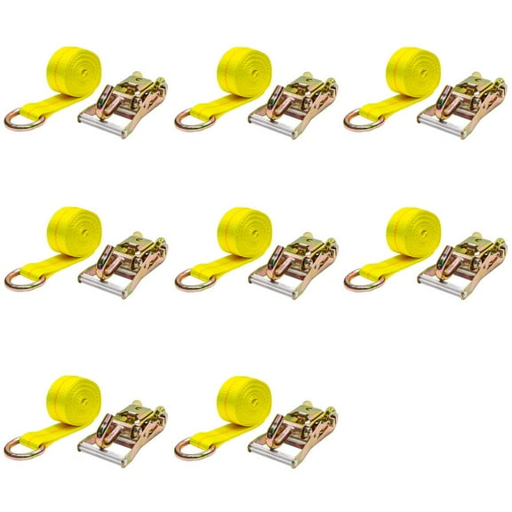 Side Mount Wheel Net with D-Ring and J Hook Ends 2in x 12' - Eight Pack