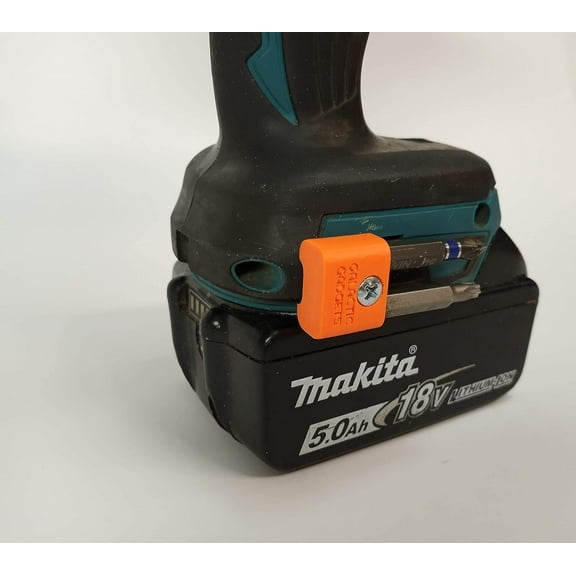 Side Mounted MAGNETIC Bit Holder for MAKITA 18V and Ryobi 18V Drills, Drivers, Impacts Orange