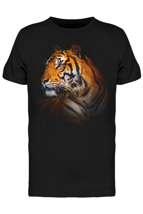 Side Of Orange Tiger Face T-Shirt Men -Image by Shutterstock, Male XX-Large
