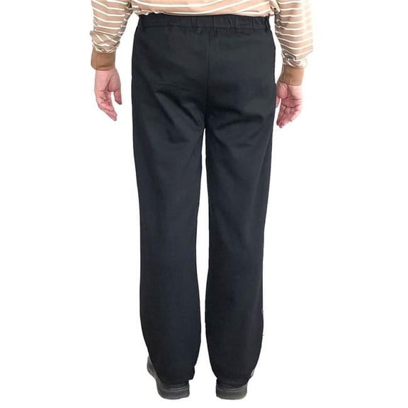 Ovidis 1-605-190-2 Side-Opening Adaptive Pants for Mens - Stan, Black - Small