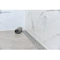 thumbnail image 1 of Side Outlet 36 Inch Linear Shower Drain with ABS Drain Base Flange and Hair Trap, Complete Shower Drain Installation Kit, SereneDrains, 1 of 8