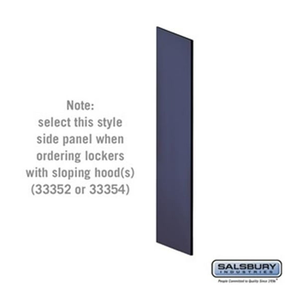 Side Panel - for 5 Feet High - 21" Deep Designer Wood Locker w/ Sloping Hood - Blue