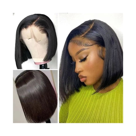 Side Part Looking Daily Wigs Straight Short Wigs for Women Indian Human Hair Pre Plucked