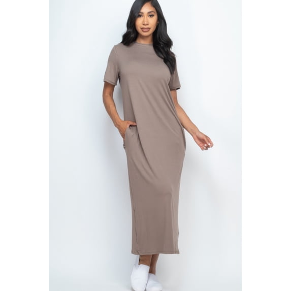 FASHNZFAB T-Shirt Dress, Relaxed Fit, Women's