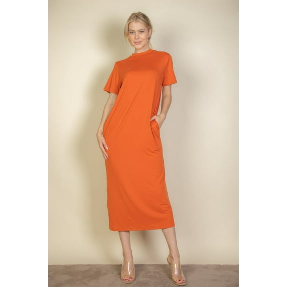 FASHNZFAB Side Pocket Tee Dress, Women's L