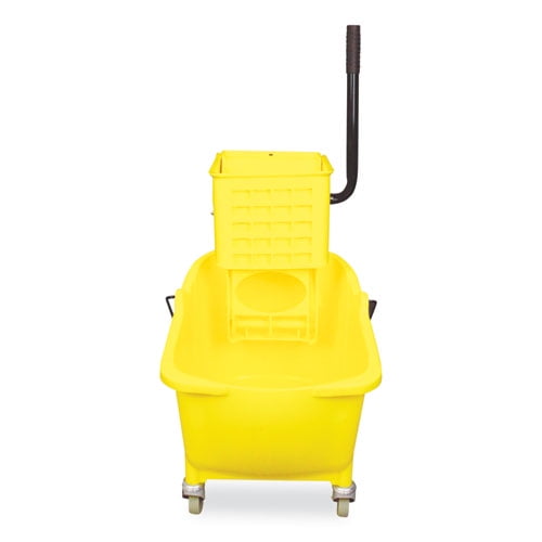 Side-Press Wringer And Plastic Bucket Combo, 12 To 32 Oz, Yellow | Bundle of 2