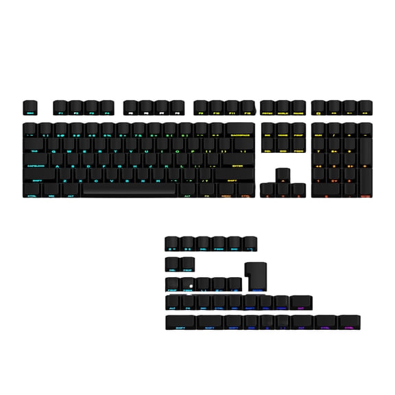 Side Printed Keycaps Double Shot With Backlit Technology for Mechanical Keyboards 140 Keys