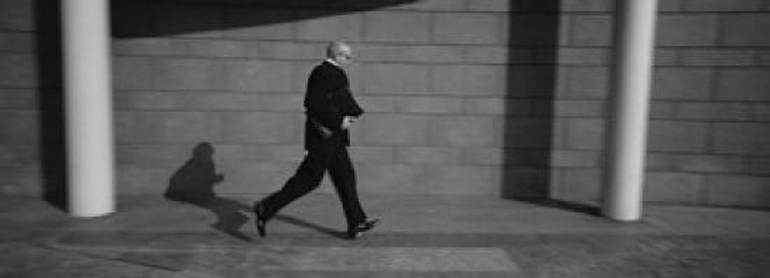 Side Profile Of A Businessman Running With A Briefcase Germany Canvas Art - Panoramic Images (18 x 7)