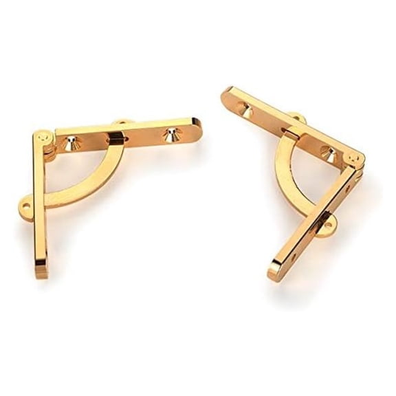 Side Rail Hinge with Stay, Solid Brass, 1 Pair