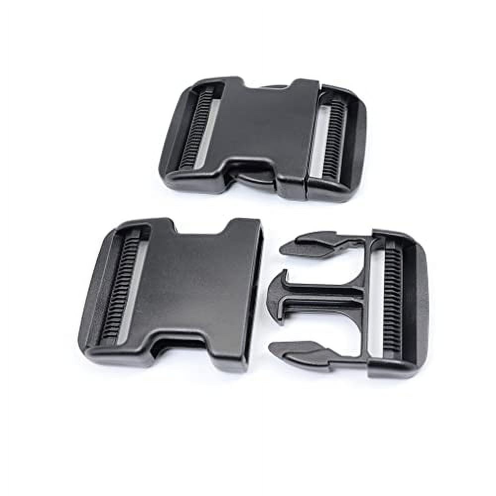 Side Release Buckles,1 1/2 Inch Heavy Duty Dual Adjustable Plastic