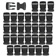 thumbnail image 1 of Side Release Buckles, Heavy Duty Black Plastic Buckles Clips, Adjustable Quick Release Buckle, Backpack Buckle Replacement for Nylon Webbing Straps, Belt, Dog Collars, 1 of 7