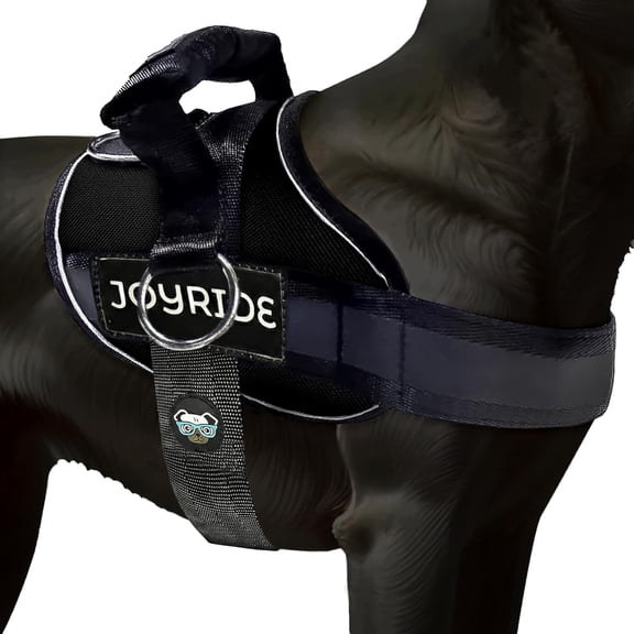 Side Ring No Pull Dog Harness with Reflective Trim 3 Leash Clips Quick Fit Vest for Extra Large Dogs Black XL