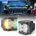 Side Shooter LED Pods, 3 Inch Waterproof IP68 Fog Lights with Yellow