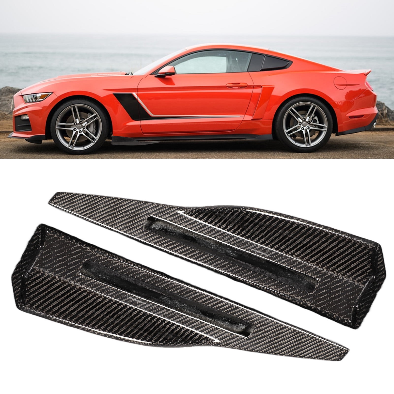 Side Skirt, Car Side Rocker Splitters, 2pcs Car Side Skirt Left Right