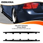 Side Skirt Extension Trim For BMW 3 Series E90 E91 M Sport 2005-2012 Gloss Black