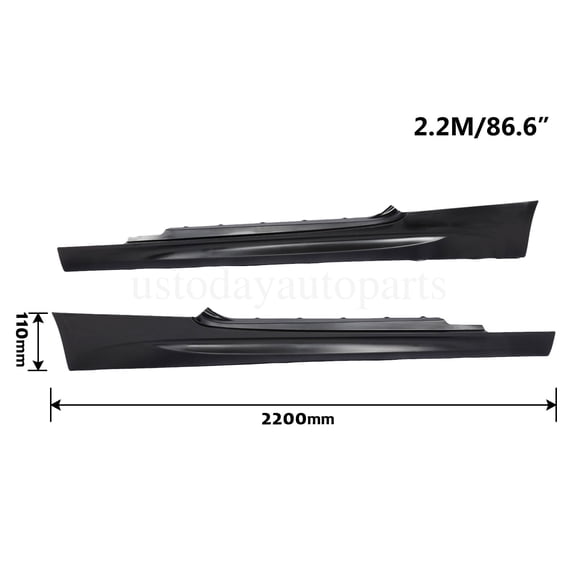 Side Skirt Fits for 2007-2013 BMW E92 E93 3-Series 2Dr M3 Style PP Panels Pair
