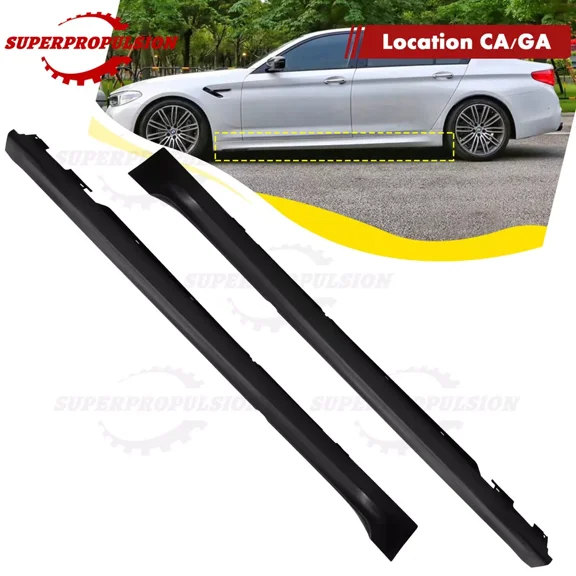 Side Skirts Extension M-Tech For 2017-2020 BMW 5 Series G30 G38 Pair Black
