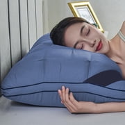Side Sleeper Pillow, Twisted Down Pillow Size Bed Pillow White Cool Hotel Quality Corner Propped Pillow for Back Flat or Side Sleeping, Side Sleeper Pillows for AdultsBlue, 18.9x29.1in