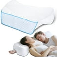 thumbnail image 1 of Side Sleeper Pillow with Arm Hole, Shoulder Relief System with 3 Arm Place Hole, Memory Foam Pillow for Side, Back and Stomach, White, 1 of 7