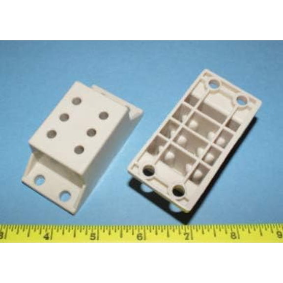 Side Spacers with Screws for Interior Roll-Out Shelves, One Set of 4 (1-1/4", Al