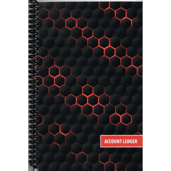 Side Spiral Bound Checkbook/Transaction Register Debit Card and Check Register Account Tracker (Red Lights)
