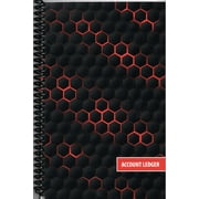Side Spiral Bound Checkbook/Transaction Register Debit Card and Check Register Account Tracker Red Lights