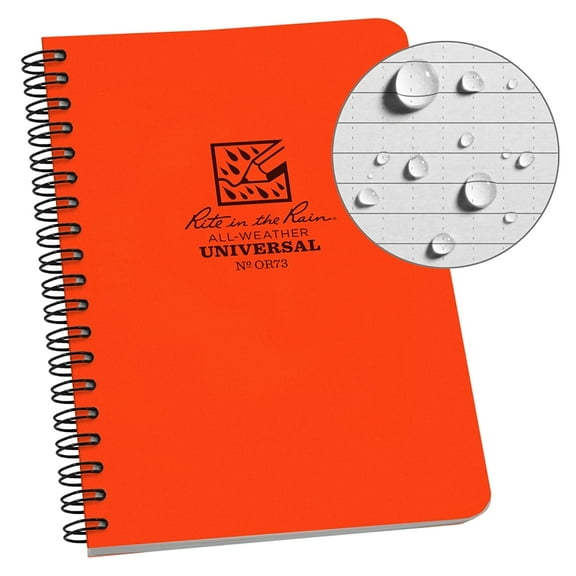 Side Spiral Notebook Orange
