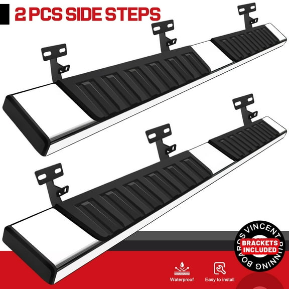 Side Step Fit 09-18 Ram 1500/2500/3500 Quad/Extended Cab Running Board Nerf Bar
