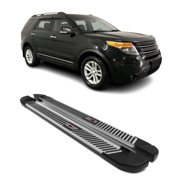 Side Step Nerf Bars Running Boards for Ford Explorer 2011-2019 Silver Black 2x