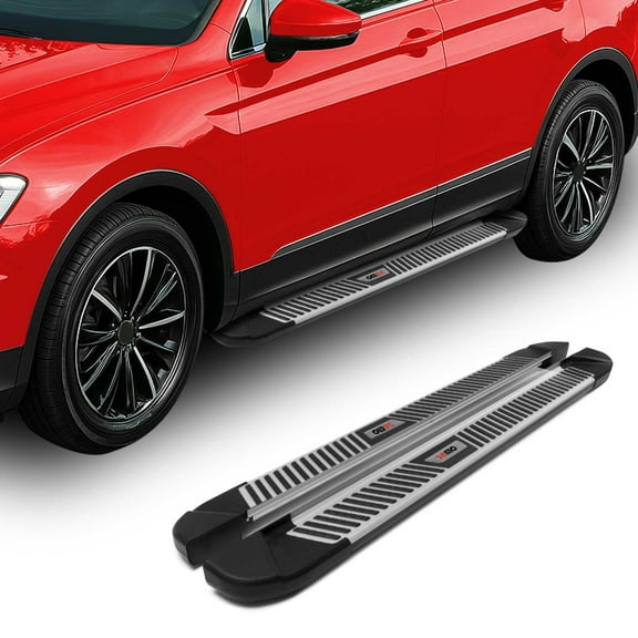 Side Step Nerf Bars Running Boards for Honda Pilot 2009-2015 Black Silver 2Pcs