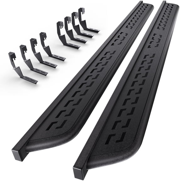 Side Step Running Boards Compatible with 2007-2018 Silverado Crew Cab Running Boards,Chevy Silverado 1500/2500HD/3500HD Crew Cab Side Step, Black Nerf Bars