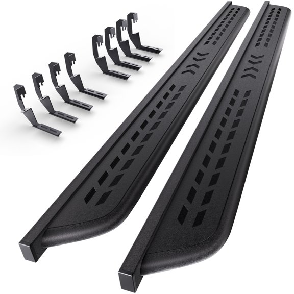Side Step Running Boards Compatible with 2007-2018 Silverado Extended Cab Running Boards,Chevy Silverado 1500/2500HD/3500HD Extended Cab Side Step, Black Nerf Bars