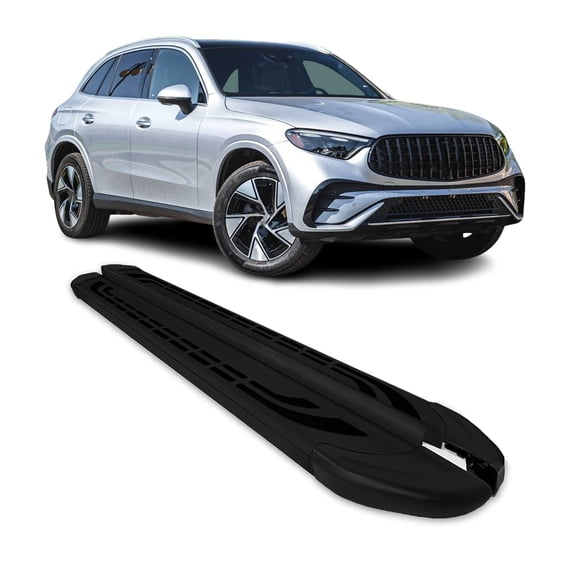 Side Step Running Boards Nerf Bars for Mercedes GLC Class 2023-2026 Alu Black