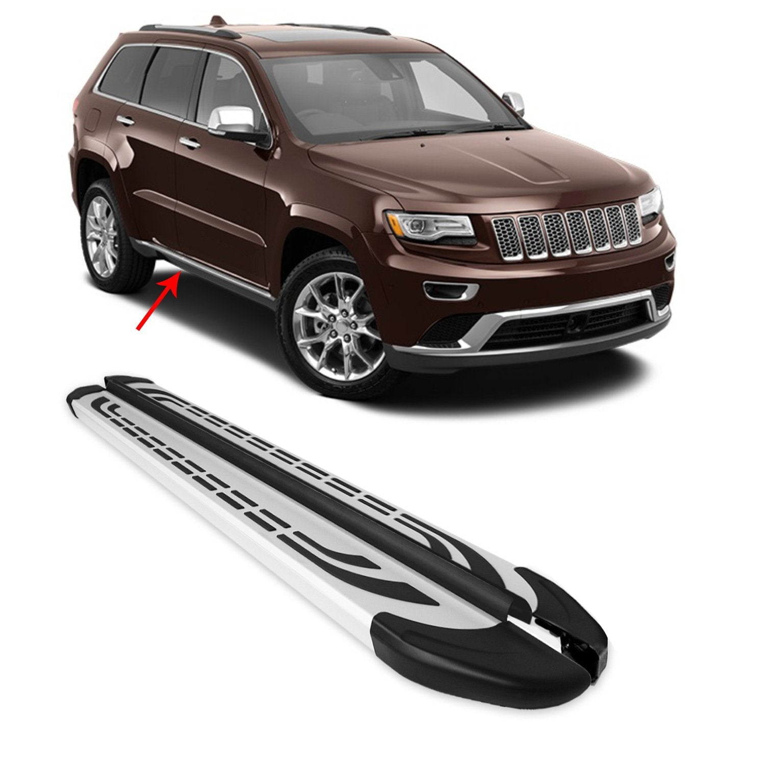 Side Steps Running Boards For Jeep Grand Cherokee WK2 20112021 Nerf Bars Alu